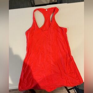 Bright orange Lulu lululemon vintage style tank top size 6